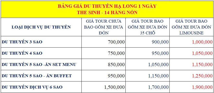 gen n Hạ Long 1 ngày