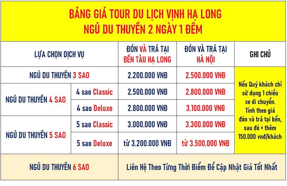 Hạ Long 2 ngày 1 đêm 2024