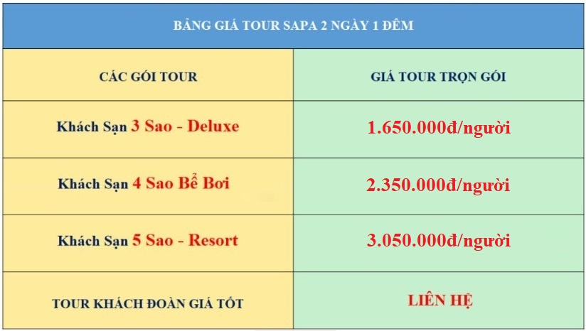 sapa 2 ngày 1 đêm